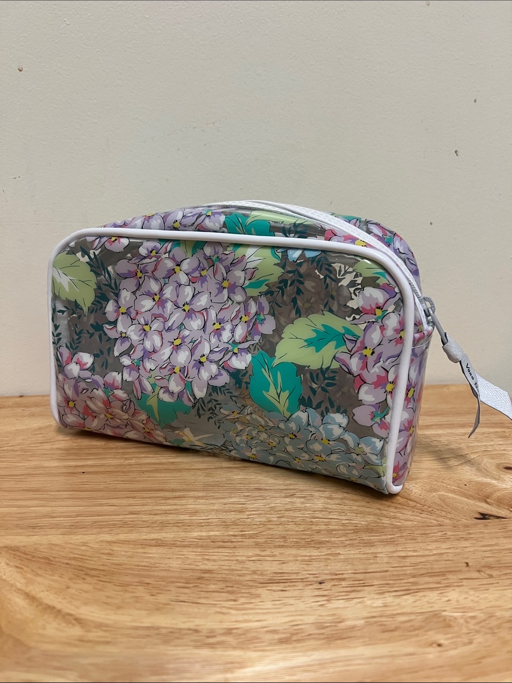 Vera Bradley Pastel Floral Vinyl Cosmetic Pouch